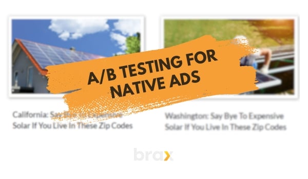 ab testing for native ads