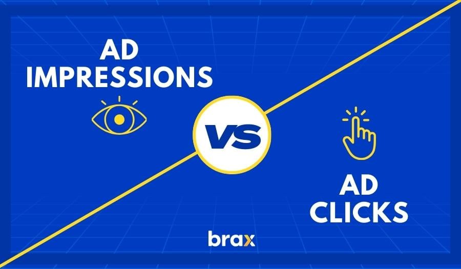 ad impressions vs ad clicks