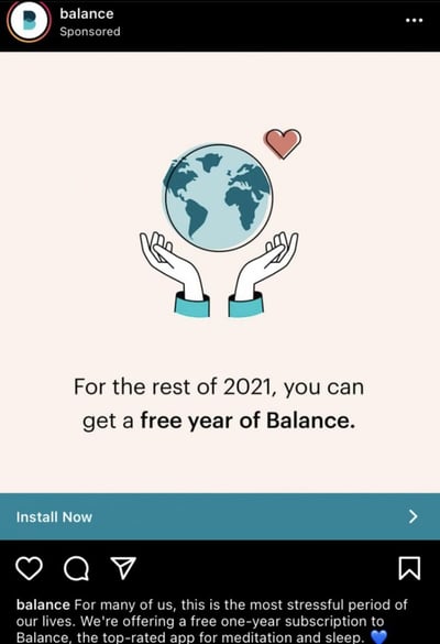 best instagram ads of 2021 balance