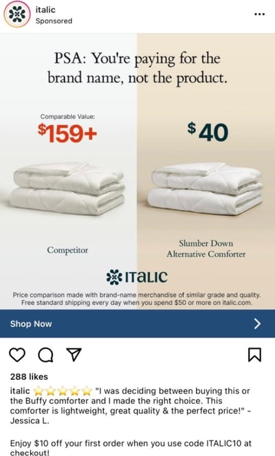 best instagram ads of 2021 italic