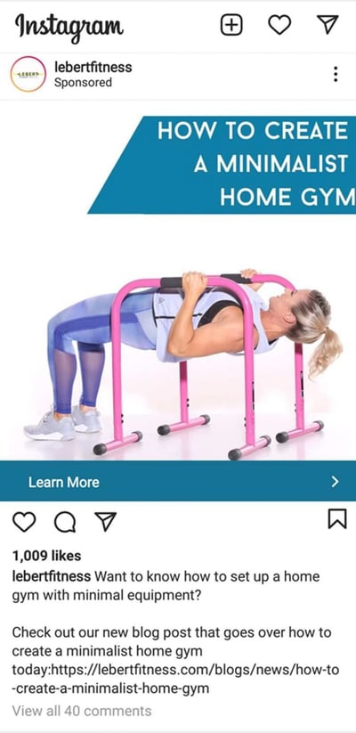 best instagram ads of 2021 lebert fitness