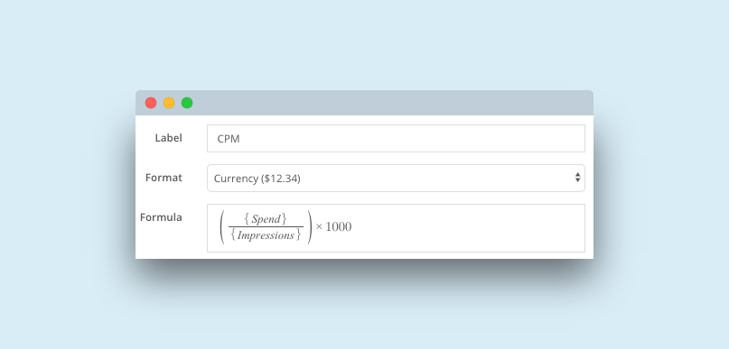 CPM calculated metric in Brax.io