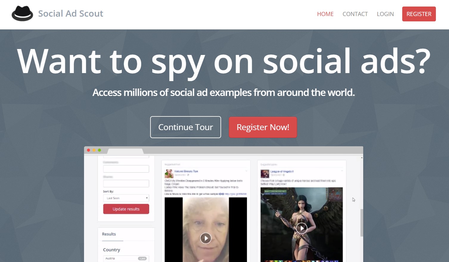 instagram ad spy social ad scout